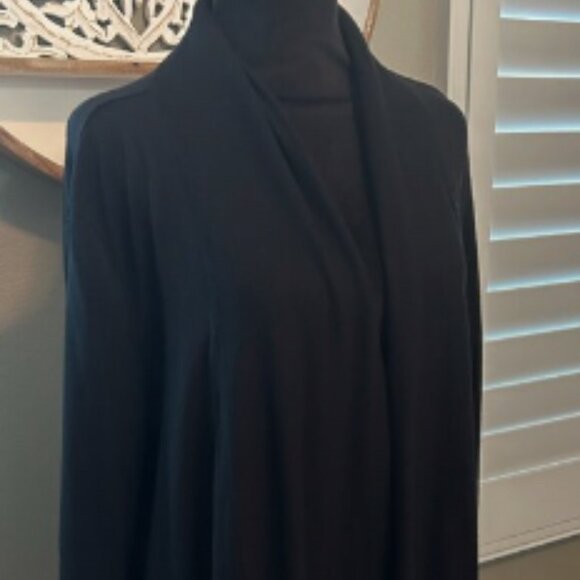 Athleta Cardigan Sweater Women Black Pranayama Open Front SZXS Athleisure Casual - Picture 2 of 10
